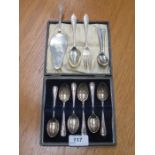 CASED SET OF SIX SILVER TEASPOONS,