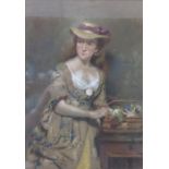 GEORGE KILBURNE, FRAMED WATERCOLOUR PORTRAIT OF A LADY,