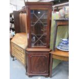 REPRODUCTION GLAZED CORNER CABINET