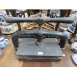 LARGE CAST IRON PRESS BY J SOLOMON,