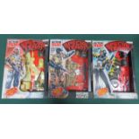 THREE LARGE SIZE ACTION MAN OUTFITS, CARDED,