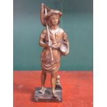 J GARNIER, FRENCH BRONZE FIGURE ON STAND, SIGNED, APPROXIMATELY 19.