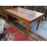 STAINED WOODEN KITCHEN TABLE