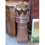 TWO STONEWARE CHIMNEY POTS (ONE AT FAULT)