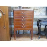 FIVE DRAWER MAHOGANY CHEST