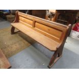 PITCH PINE GOTHIC STYLE CHURCH PEW