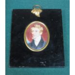 FRAMED MINIATURE DEPICTING SIR RICHARD NEVES