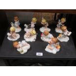 PARCEL OF FRANKLIN MINT "ALMOST ANGELS" CERAMIC FIGURES