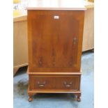 REPRODUCTION YEW WOOD COLOURED MEDIA CABINET