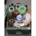 SUNDRY LOT INCLUDING VASES,