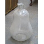 LARGE PEAR SHAPED GLASS JAR