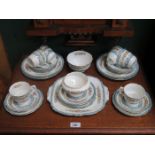 PARCEL OF CROWN STAFFORDSHIRE FLORAL TEAWARE