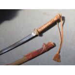 JAPANESE ARMY OFFICER'S LONG SWORD WITH RANK TASSEL OF A CAPTAIN FROM THE FUJIWARA(?) CLAN,