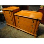 MODERN THREE DRAWER BEDROOM CHEST AND MATCHING FOUR DRAWER BEDROOM CHEST