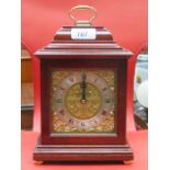 GARRARD MAHOGANY CASED MANTEL CLOCK WITH GILT METAL DIAL