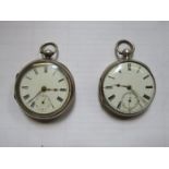 TWO HALLMARKED SILVER POCKET WATCHES