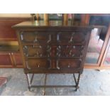 DARK OAK BARLEY TWIST TALLBOY CHEST