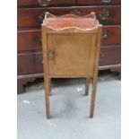 ANTIQUE MAHOGANY SINGLE DOOR POT CUPBOARD