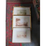 THREE VARIOUS FRAMED WATERCOLOURS