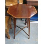 INLAID OCTAGONAL OCCASIONAL TABLE