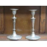 PAIR OF ELKINGTON HALLMARKED SILVER CANDLESTICKS, FOR RESTORATION,