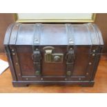 WOODEN DOME TOPPED SMALL STORAGE CHEST