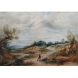 AFTER F W WATTS, FRAMED WATERCOLOUR- HAMPSTEAD HEATH,