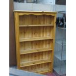 SET OF MODERN PINE OPEN BOOKSHELVES