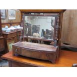 THREE DRAWER ANTIQUE BEDROOM SWING MIRROR