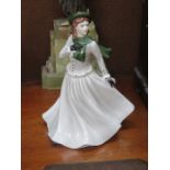 COALPORT LADIES OF FASHION CERAMIC FIGURE- WINTER STROLL