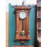 MAHOGANY CASED VIENNA WALL CLOCK