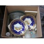 MIXED LOT INCLUDING GILDED COALPORT TAZZAS (AT FAULT),