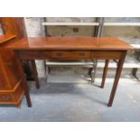 ANTIQUE MAHOGANY SINGLE DRAWER CONSOLE TABLE