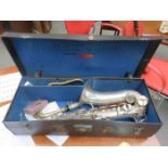 HAWKES & SON CASED SILVER PLATED SAXOPHONE