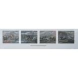FRAMED SET OF FOUR PRINTS- THE FIRS STEEPLECHASE ON RECORD