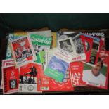 MIXED LOT OF FOOTBALL PROGRAMMES INCLUDING TESTIMONIALS, CELEBRATION OF EUROPE MAGAZINES,