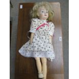 VINTAGE HEU-BACH GERMAN BISQUE HEADED DOLL,