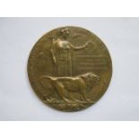 BRONZE DEATH PLAQUE TO WILLIAM THOMAS BURNS PLUS HINGED SNUFF BOX