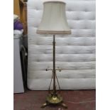 STYLISH VICTORIAN BRASS STANDARD LAMP