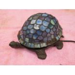 TIFFANY STYLE SMALL TURTLE FORM DESK LIGHT