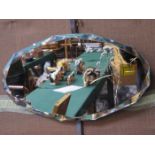 ART DECO COPPER COLOURED WALL MIRROR