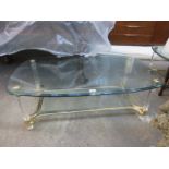 GILDED AND GLASS COFFEE TABLE