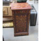 DUTCH STYLE FLORAL MARQUETRY INLAID POT CUPBOARD