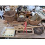 PARCEL OF VARIOUS WICKER BASKETS