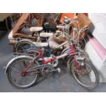 THREE VINTAGE FOLDING CHILDREN BICYCLE