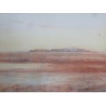 SMALL WATERCOLOUR BY E H CHARMLEY DEPICTING HILBRE ISLAND