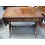 REPRODUCTION MAHOGANY DROP LEAF SOFA TABLE