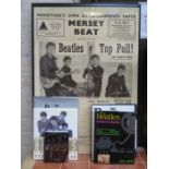 PARCEL OF VARIOUS BEATLES HARDBACK VOLUMES AND TWO RELATED POSTERS