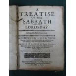 EARLY VOLUME- TREATISE OF THE SABBATH PLUS THE LORD'S DAY,