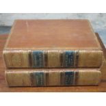 TWO LEATHER BOUND JOHNSON'S DICTIONARIES,